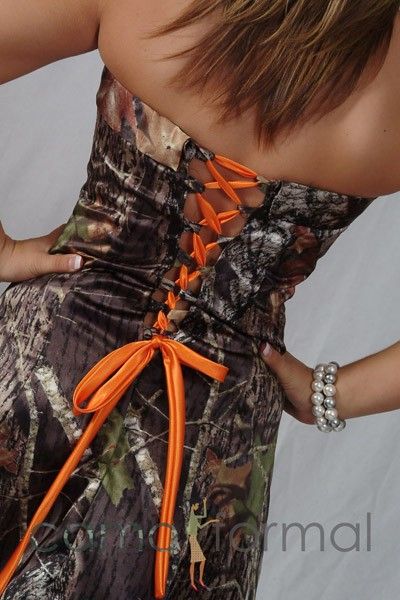hunter orange prom dresses
