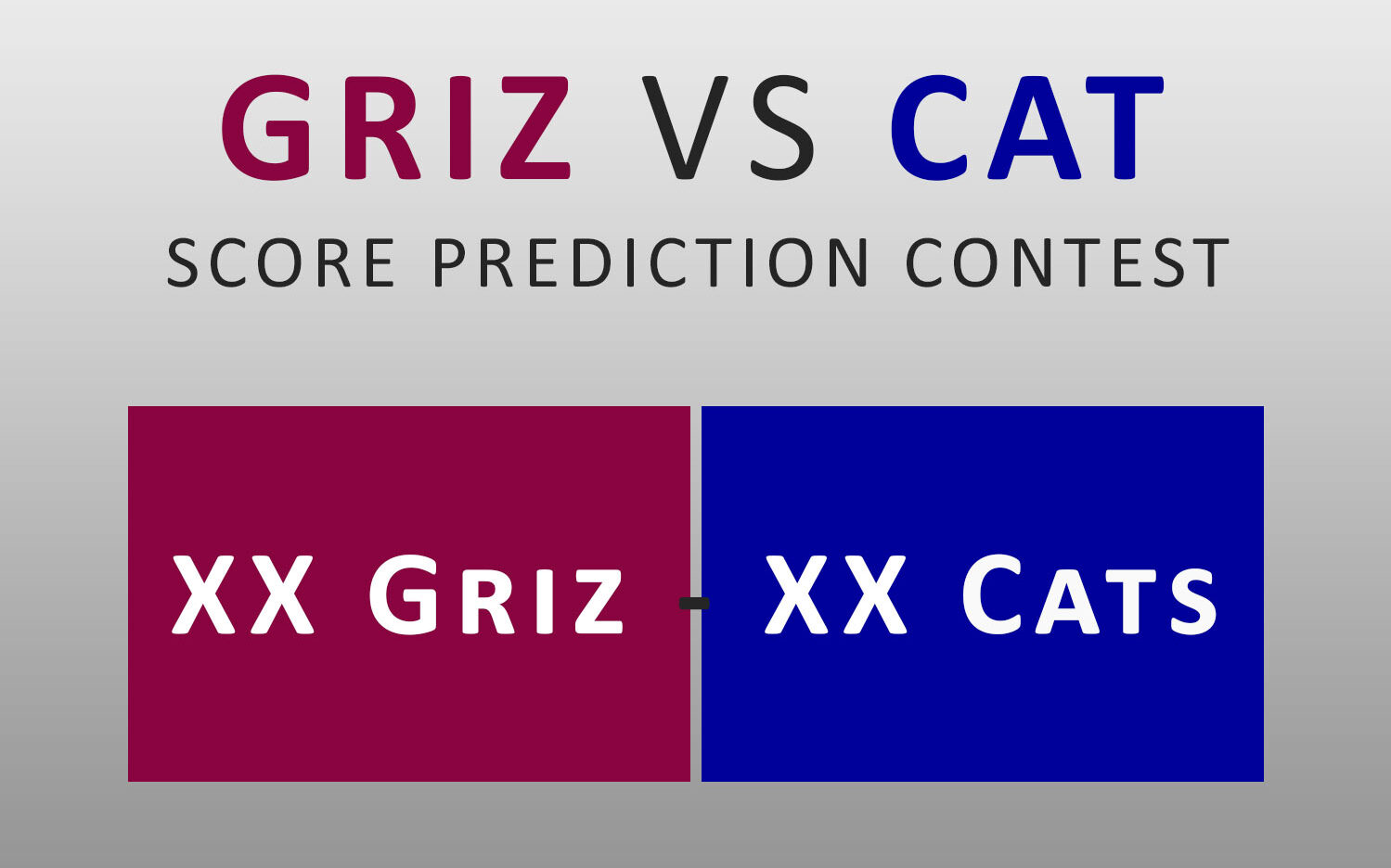 CatGriz score prediction contest rules changed for 2021 Montana