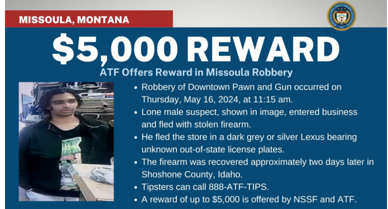 Reward offered after robbery of Missoula gun store