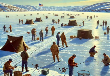 Ice Fishing Fort Peck