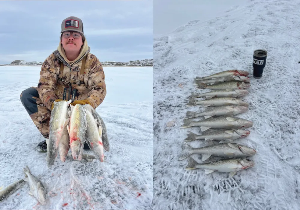 Solid Saturday Ice Fishing Nelson Creek at Fort Peck