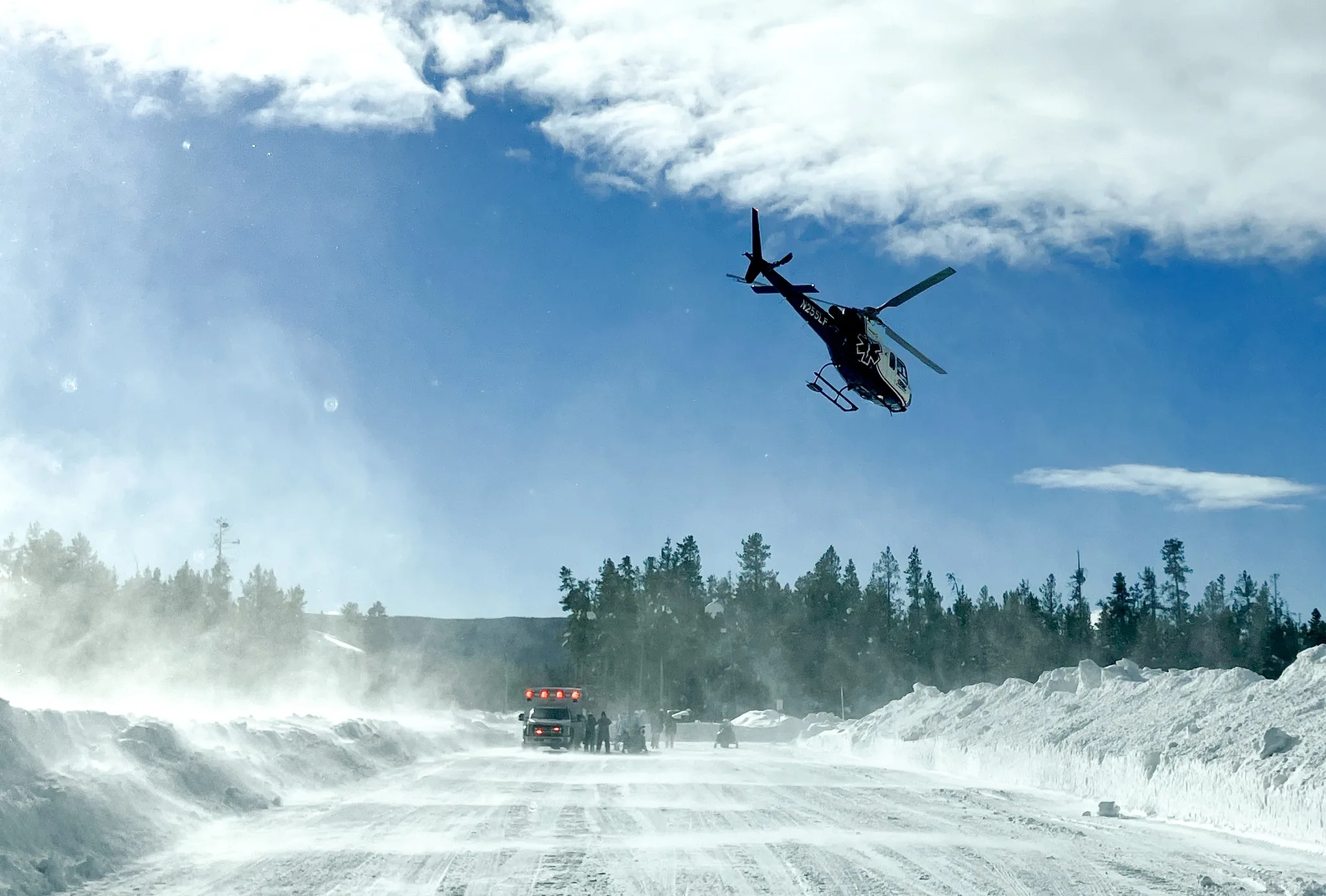 Injured snowmobiler airlifted after crash in Gallatin County