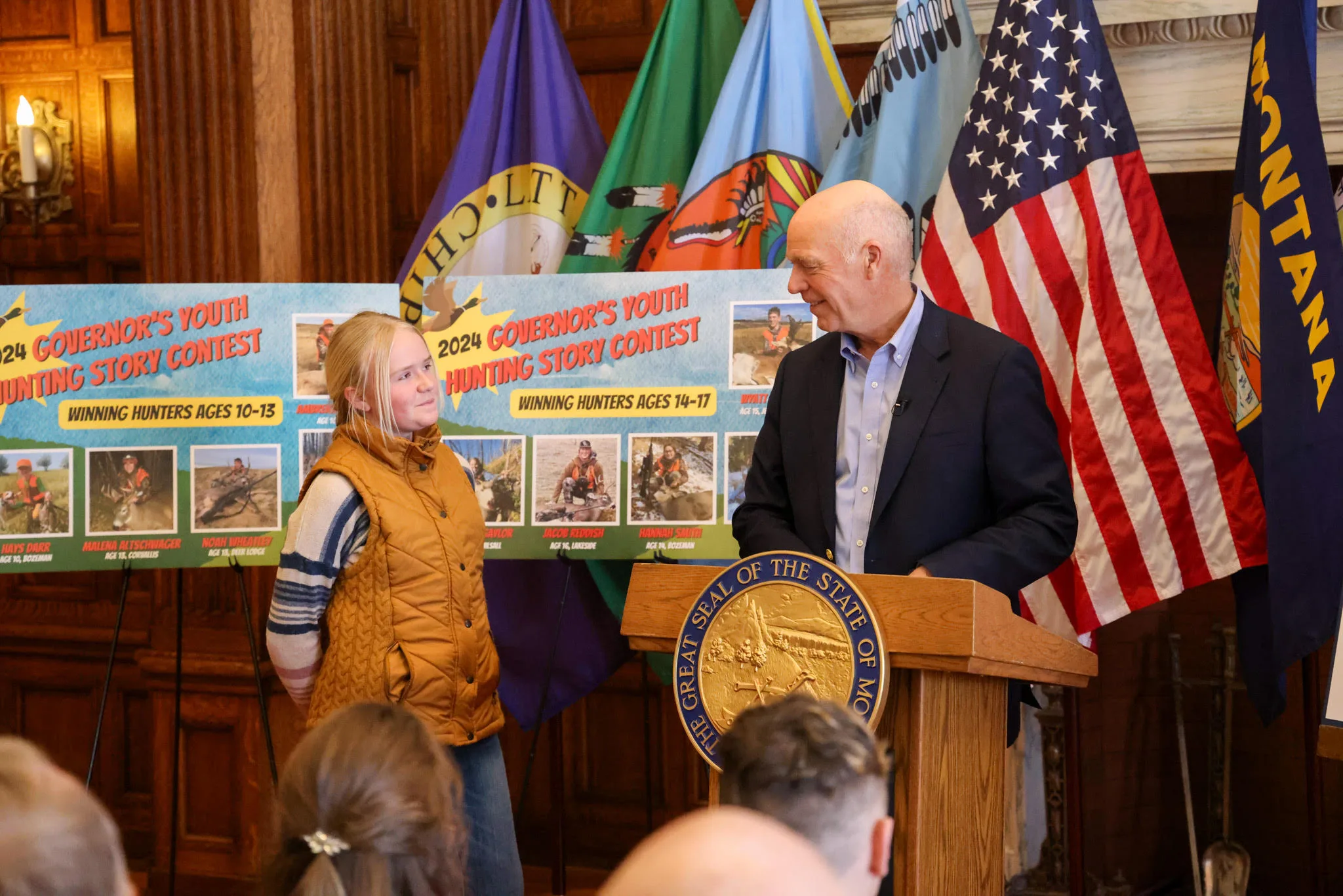 Governor Gianforte Celebrates Winners of 2024 Youth Hunting Story Contest at State Capitol